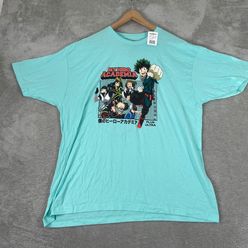 My Hero Academia Shirt Mens 2XL Celadon Deku All Might Anime Manga Funimation